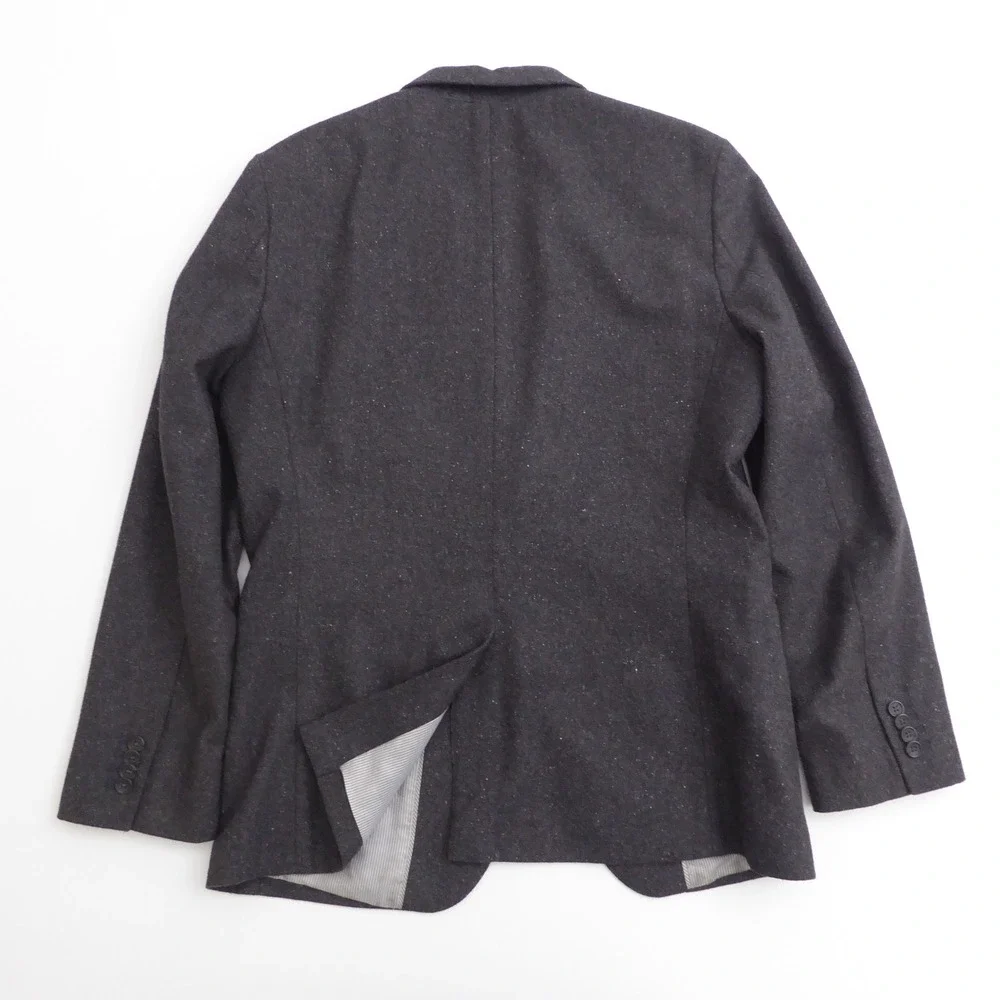 Banana Republic Mens Blazer Charcoal Grey Tailored Wool Textured Knit 40R Slim